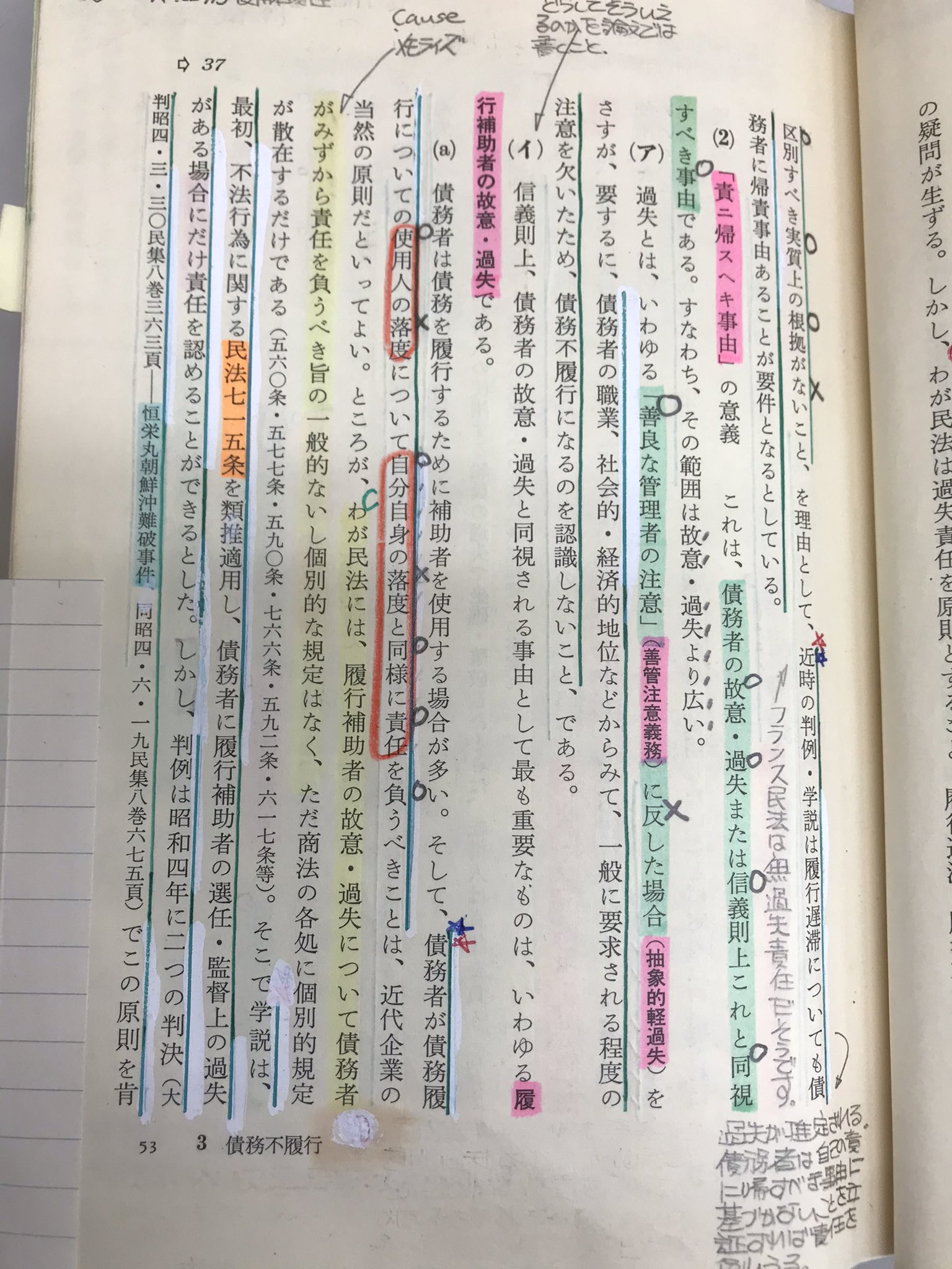 金井高志 弁護士 教授 武蔵野大学大学院法学研究科 日 米 英大学院 Ls 修了 教科書で線を引くところの色分け その１ １ 専門用語 ピンクのマーカー 索引を見て探し易いように目立つ色 ２ 専門用語の定義 緑のマーカー 好きな色 ３ 条文の
