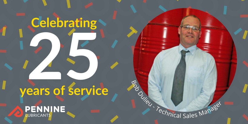 penninelubes's tweet photo. Our Technical Sales Manager, Bob Dulieu is celebrating #25Years at Pennine this month! 🥳

Bob will be a familiar face to our customers across the North Midlands &amp; North West &amp; is a much loved member of the Pennine family. 😊

Congratulations Bob!

#anniversary #PennineFamily https://t.co/g2cnoMQT6X