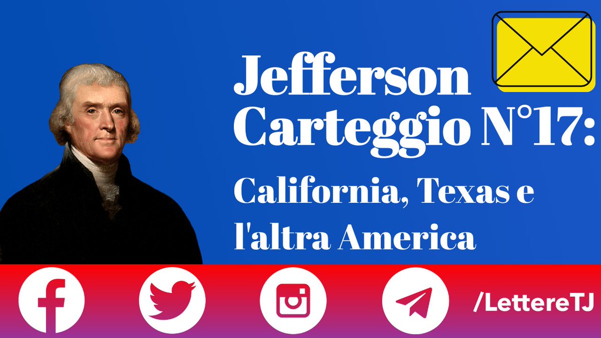 🇺🇸Jefferson, Carteggio N°17:

🐻🐂 California, Texas e l'altra America

👉Link: bit.ly/carteggio17