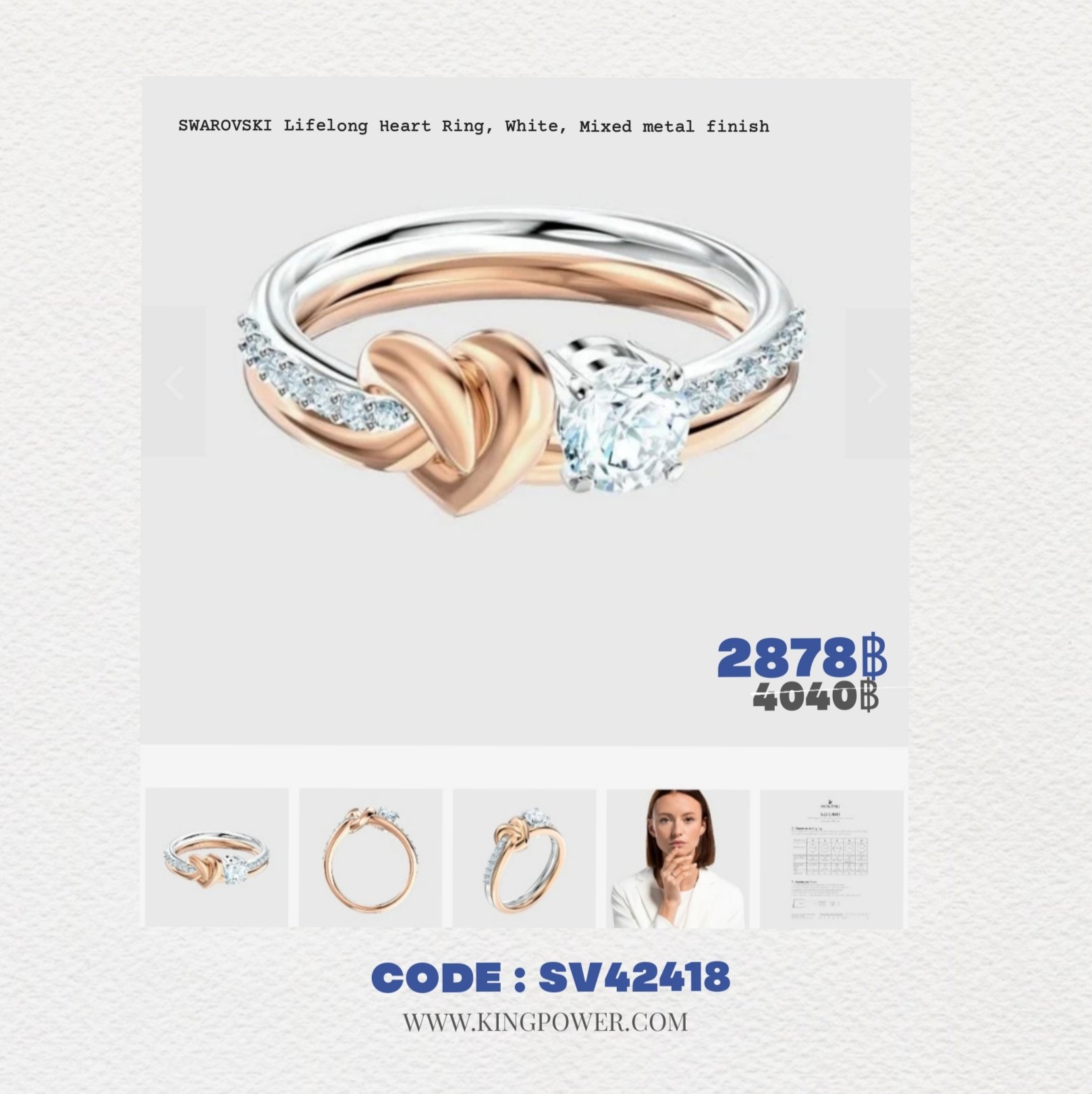Swarovski lifelong heart ring deals