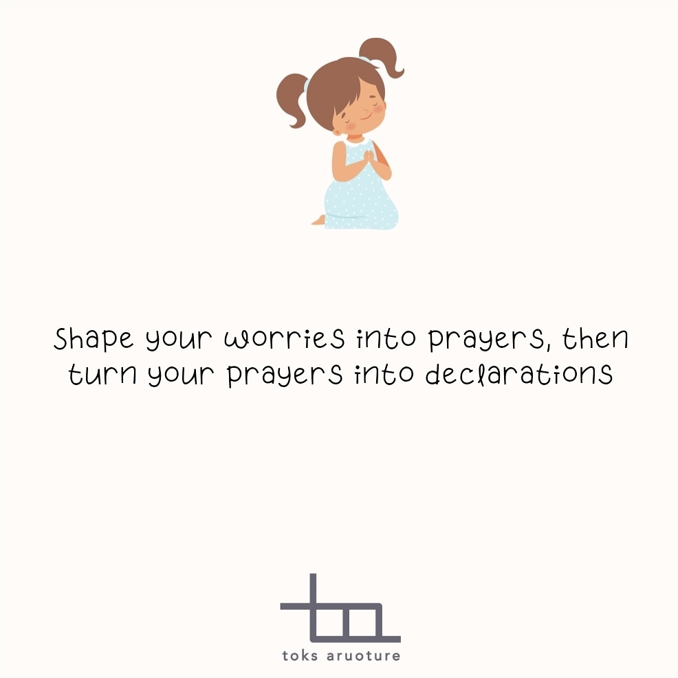 toksaruoture's tweet photo. When you allow fear to sit at the back of your mind, you give it room to grow;
It feeds your thoughts, then you believe it and walk in that space.
Instead, turn your worries into prayers. Declare it as though it is done & walk in the truth of what you now believe.
#decreeathing https://t.co/A2s73N0eXk