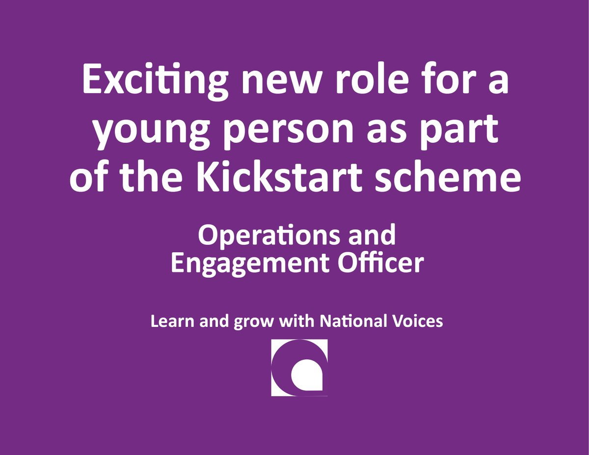NVTweeting's tweet photo. **New** 6-MONTH OPERATIONS & ENGAGEMENT OFFICER role (part of Kickstart programme). Applicants must be 16-24 and in receipt of universal credit:
Kickstart info/eligibility➡️https://t.co/vFXGVOosc6
Job info and to apply➡️https://t.co/eXCJYWyQ2e
#kickstartuk @kickstartnewsuk https://t.co/Origu7Ez7Z