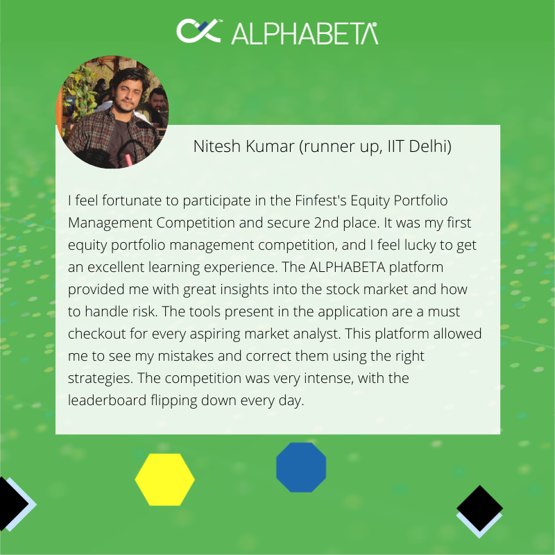 ALPHABETA_INC's tweet photo. #competitions are a fun way to get introduced to investing. For a complex practice such as #investment #management the foundation should be sound and built to enhance interest. 

Concluding another competition with 1000+ participants. Kudos winners. 

#hr #jobs #stock #market https://t.co/s6m6OrAjpR