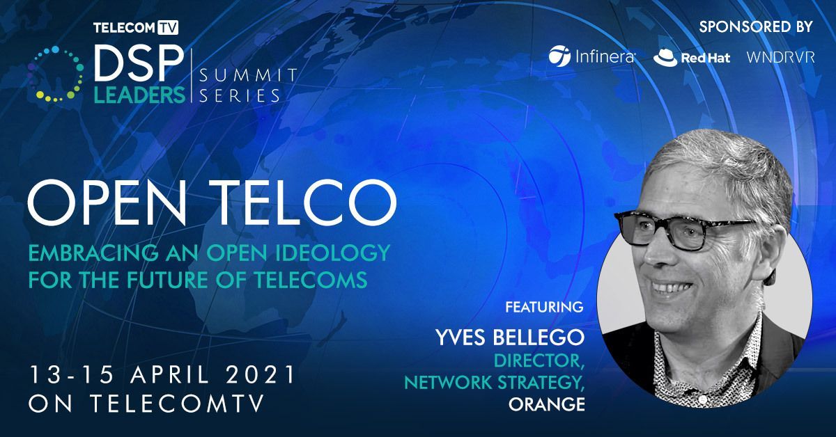 TelecomTV's tweet photo. How is #OpenSource software reshaping communications networks? @Orange's Director, Yves Bellego, will discuss the topic on 15 April, along with @Verizon Beth Cohen & @WindRiver CTO Paul Miller - View the full agenda: https://t.co/wWuQrnFe05 #DSPLeaders #OpenTelco2021 #OpenTelco https://t.co/vlcfgPPHPp