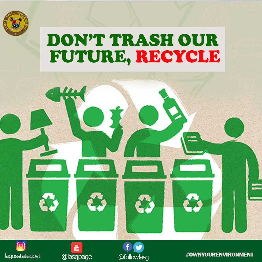 followlasg's tweet photo. Own Your Environment
@Lawma_gov @jidesanwoolu
@drobafemihamzat @gbenga_omo
@gboyegaakosile @Mr_JAGs
#OwnYourEnvironment #keepLagosClean
#RecycleTrash
#LASG #ForAGreaterLagos https://t.co/OQs1oTnEWz