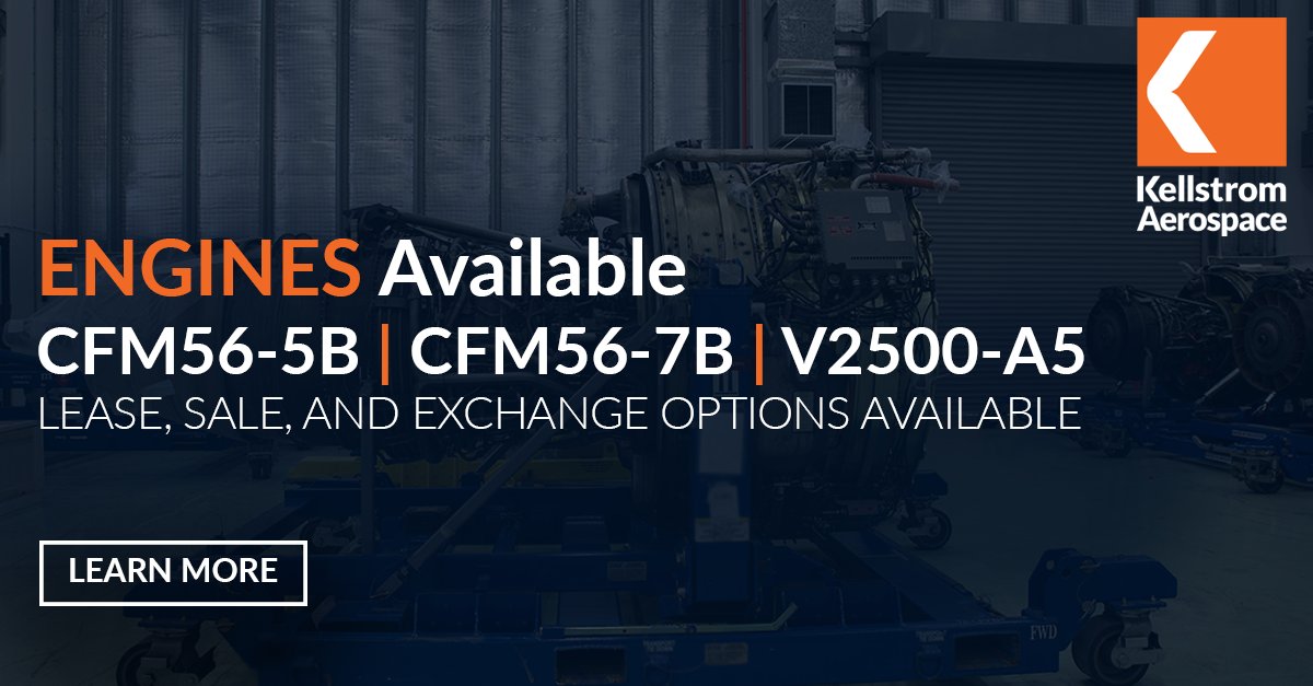 KellAero's tweet image. Explore our latest #engines available for lease, exchange, or sale by visiting bit.ly/3dG7t2X. Have a specific engine requirement, contact our team at assets@kellstromaerospace.com.    
#EngineLeasing #Aviation #Engine #AviationIndustry #CFM56 #V2500