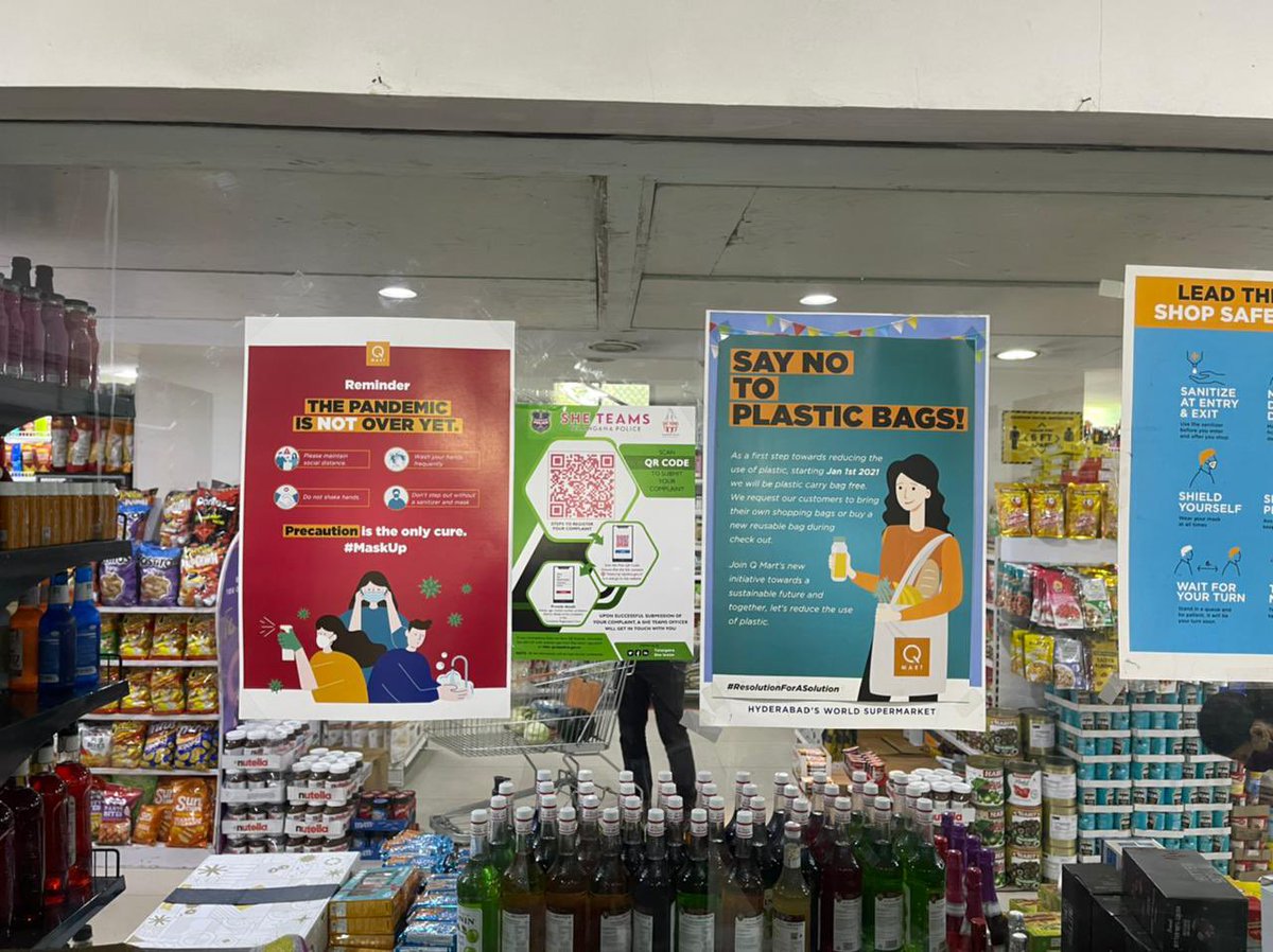 QMartRetail's tweet photo. Proud to support the initiative to spread awareness about women’s safety.
Placed QR code at various locations as part of the @ts_womensafety awareness campaign
@SumathiIPS @SwatiLakra_IPS @TelanganaPolice https://t.co/hD0DB5yC5t