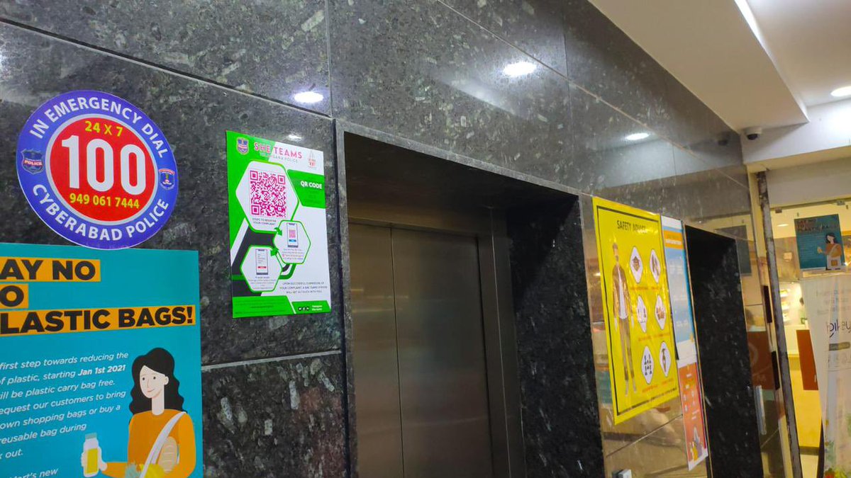 QMartRetail's tweet photo. Proud to support the initiative to spread awareness about women’s safety.
Placed QR code at various locations as part of the @ts_womensafety awareness campaign
@SumathiIPS @SwatiLakra_IPS @TelanganaPolice https://t.co/hD0DB5yC5t