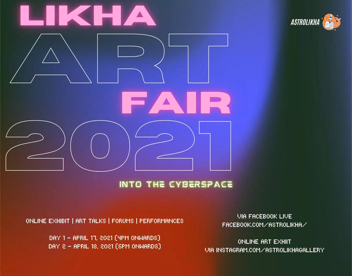 astrolikha's tweet photo. Stay tuned as we post more announcements about the Likha Art Fair 2021: Into The Cyberspace. Please also follow us at Astrolikha Inc. to get notified about #LAF2021.

https://t.co/ysowO4gmUs
https://t.co/8gUeDEtB91 https://t.co/Bm2LhAHcAH