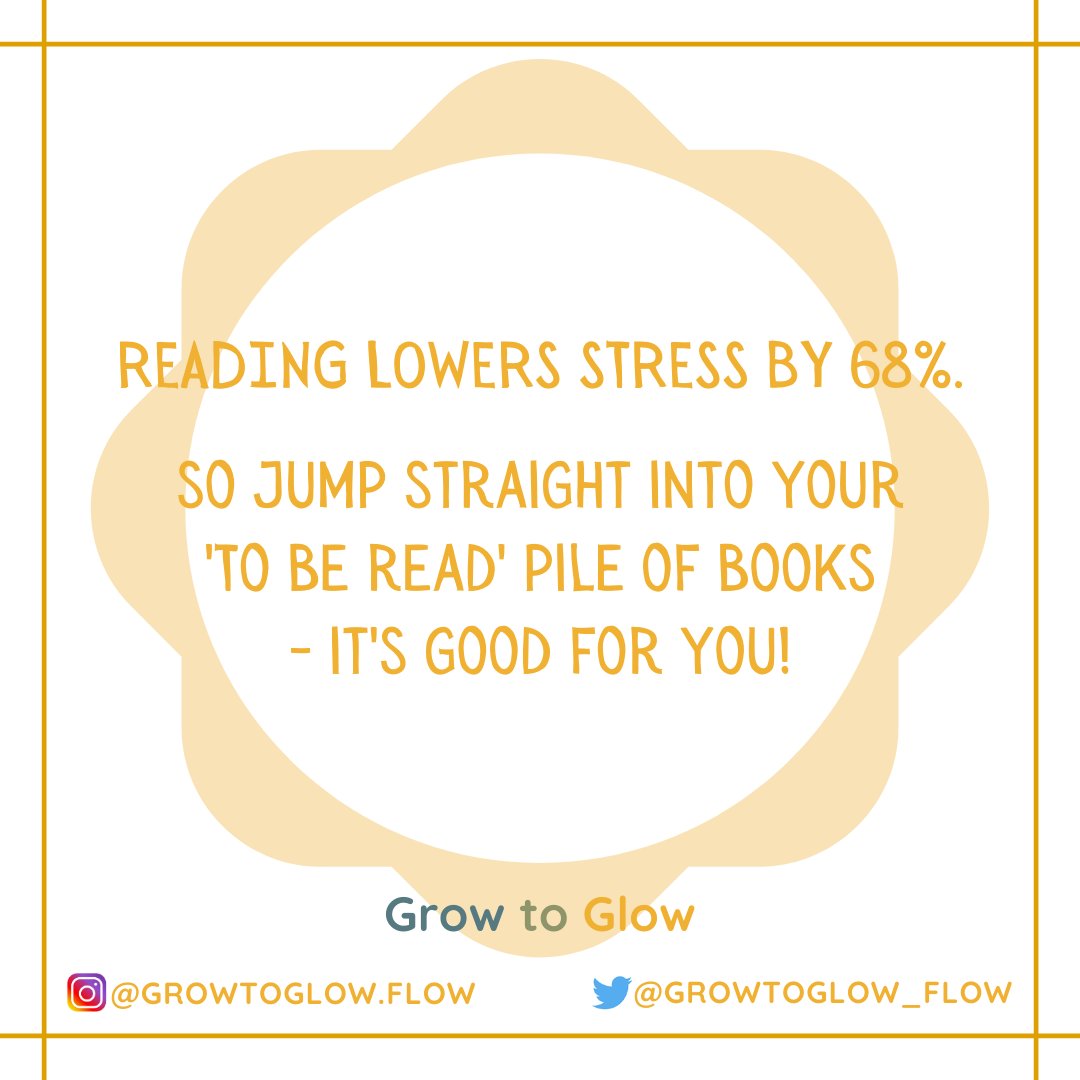 Reading lowers stress by 68%!
So jump straight into all those books you've been waiting to read - it's good for you!
#stressawarnessmonth #wellbeing #selfcare #stress #tuesdaythoughts