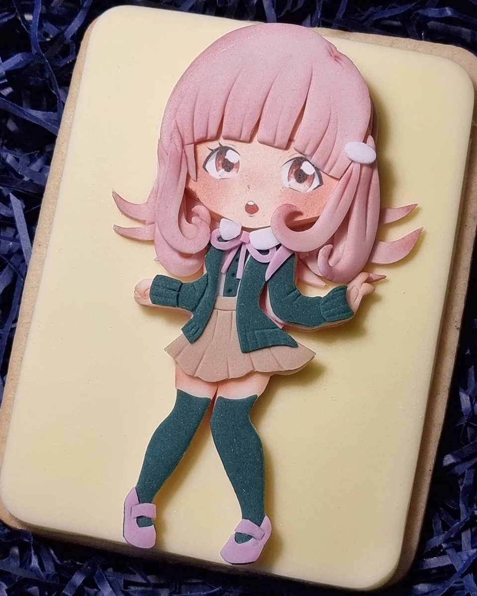 amazingcookieco's tweet image. "I'm Chiaki Nanami, the Ultimate Gamer!" 🎮
1/7 of our Danganronpa character cookies! This order definitely made me want to try the games out! My favourite part of this one was her hair and I'm really happy with how it turned out! 🥰

#danganronpa #danganronpafanart #animegirl