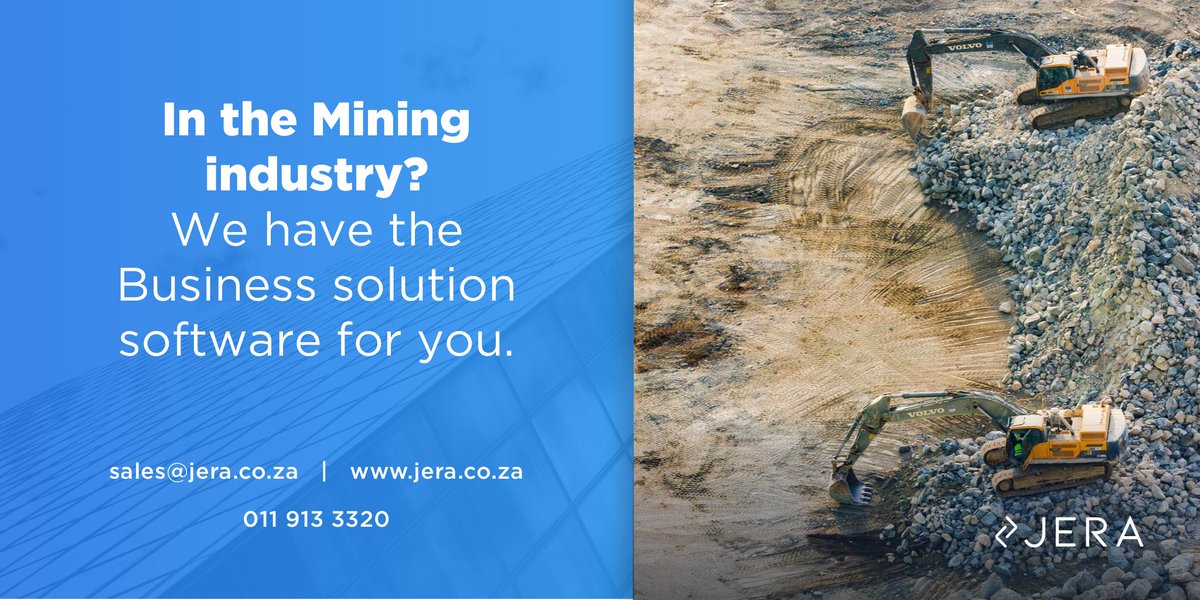 _BizLeaders_'s tweet image. RT @JeraLtd: In the Mining Industry? Choose Jera Consulting. Your Leading Business Solutions Experts in South Africa. #jeraconsulting #jera #choosejera #accountingsoftware #businessleaders #southafrica #partnerwithus #mining #chooseus #miningindustry #in…