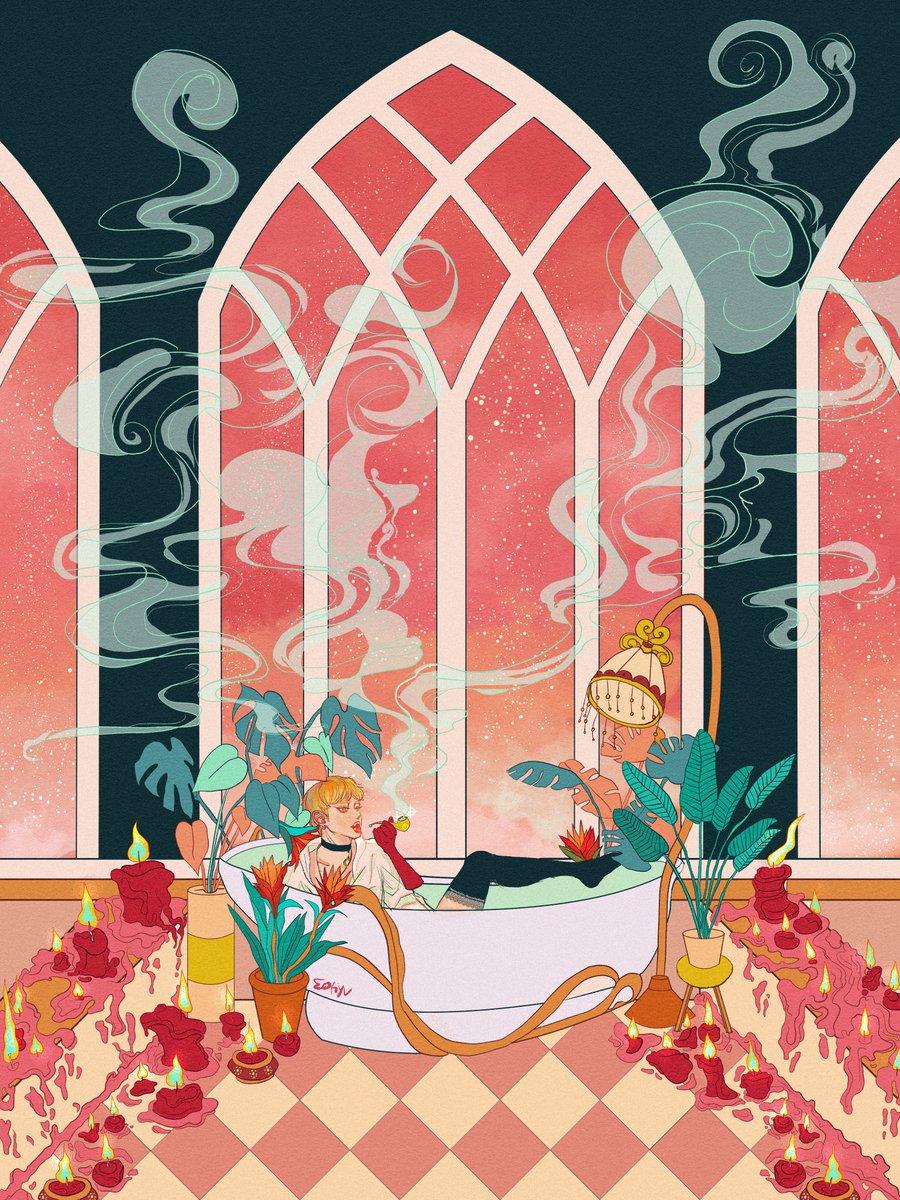 eofiyv's tweet image. Here's the colored version👐 #CHEN #EXOFANART