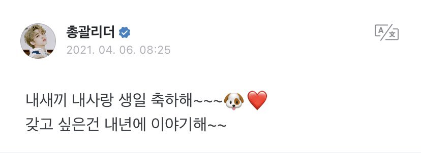 svt_verse's tweet photo. From #에스쿱스

#SCOUPS: My baby my love happy birthday~~~🐶❤️
Tell me what you want [presents] next year~~

#SEVENTEEN #세븐틴 @pledis_17 https://t.co/EXP6znPqcl