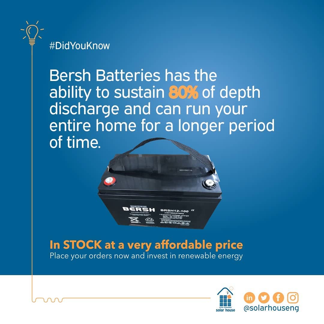 solarhouseng's tweet photo. No need to worry about storage when you install #bershbatteries.
Guaranteed 24 hrs power supply.
Place your orders now and invest in renewable energy.
For further enquiries on solar solutions 👇
📞 08146005000 08147009000
#yoursolarsolutionpartner
#SolarBatteries
#batterybank https://t.co/CM0xRT2Ndh