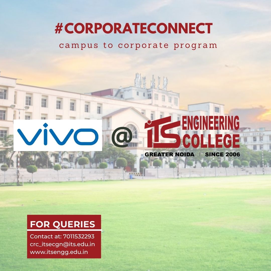 ITSEngggn's tweet photo. Vivo Mobile is conducting the pool campus recruitment drive for BTech ECE students tomorrow.
Wishing all the best to the all participants.
#placements #bestengineeringcollege #admissionsopen #mbaadmission #engineer #emtexmanufacturing #placements #electronics #ece https://t.co/nN6aCJU8fw