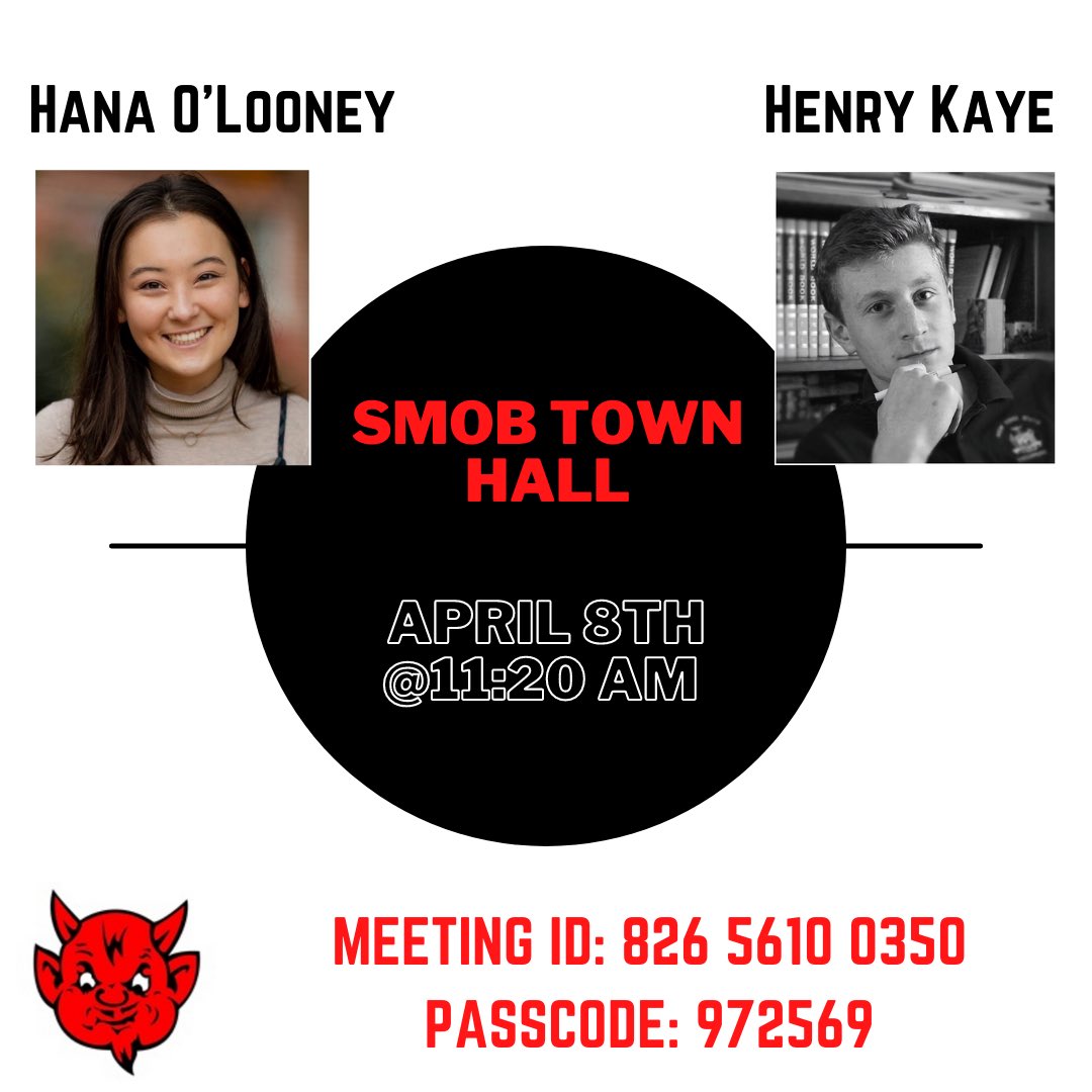 Join us this Thursday during lunch to learn more about our SMOB candidates and have the opportunity to ask them questions!!!