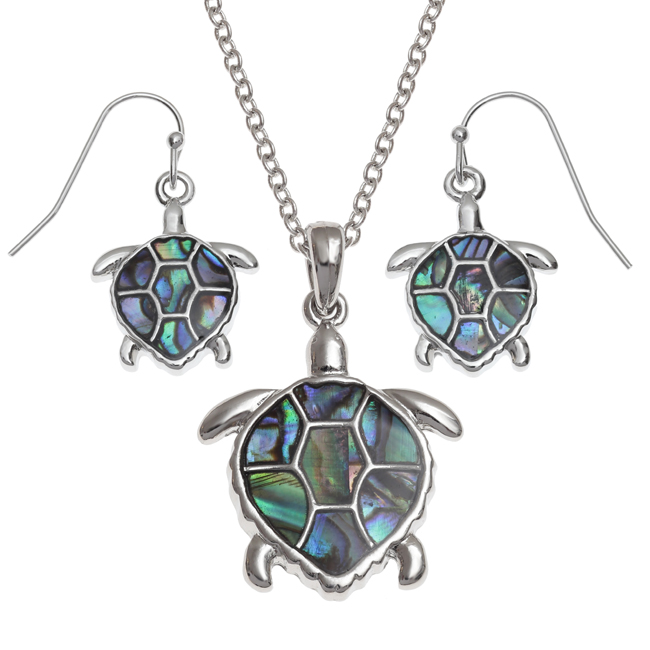 JewelleryTamsin's tweet photo. Beautiful Turtles Earrings & Necklace Set inlaid with rainbow-hued & sustainably sourced Paua Shell. Plated with hard-wearing & hypoallergenic rhodium. Gift box included. πππhttps://t.co/pesl30lspF #turtleearrings #turtlependant https://t.co/8XK86aYSJW