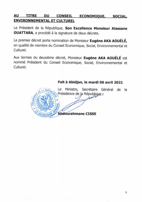 cote d ivoire voici la liste du premier gouvernement de patrick achi benin regard