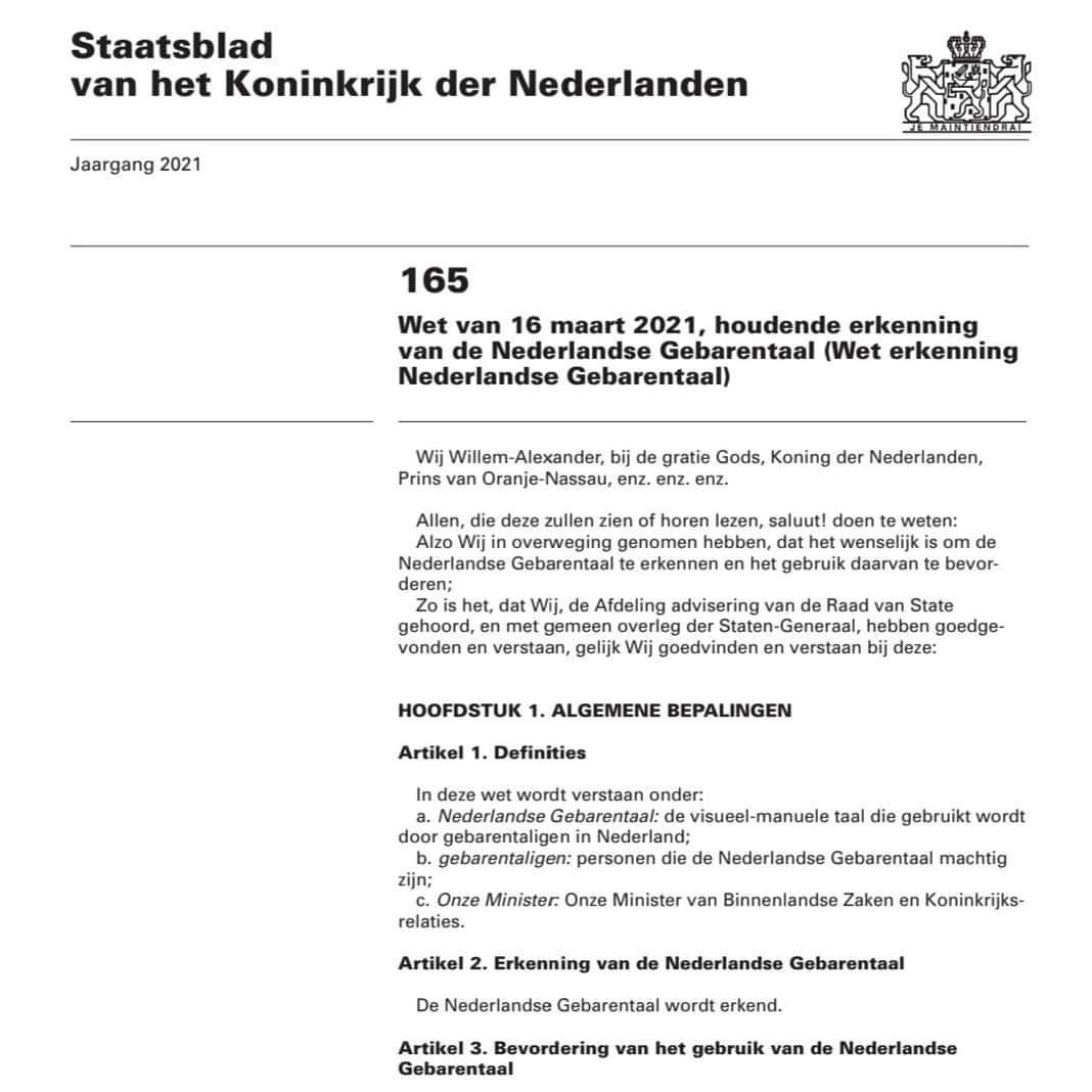EINDELIJK! NU IS HET ECHT! VOOR 100% ERKENNING! 
De Wet Erkenning Nederlandse Gebarentaal in de Staatscourant! 
#finally #definitief #NGT 

<a href="/Dovenschap/">Dovenschap</a> <a href="/gebarencentrum/">Nederlands Gebarencentrum</a>