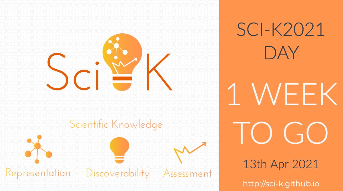 Sci-K @ ISWC2025 (@scik_workshop) on Twitter photo SCI-K2021: ***** 1 week go *****
๐๏ธ 13th Apr 2021
Read our program: sci-k.github.io
#TheWebConf #WWW21 <a href="/TheWebConf/">The Web Conference</a> SCI-K2021: ***** 1 week go *****
๐๏ธ 13th Apr 2021
Read our program: sci-k.github.io
#TheWebConf #WWW21 <a href="/TheWebConf/">The Web Conference</a>