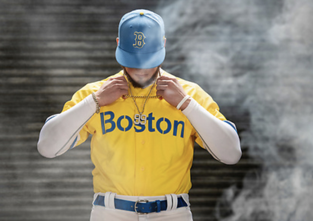 red sox yellow and blue shirts