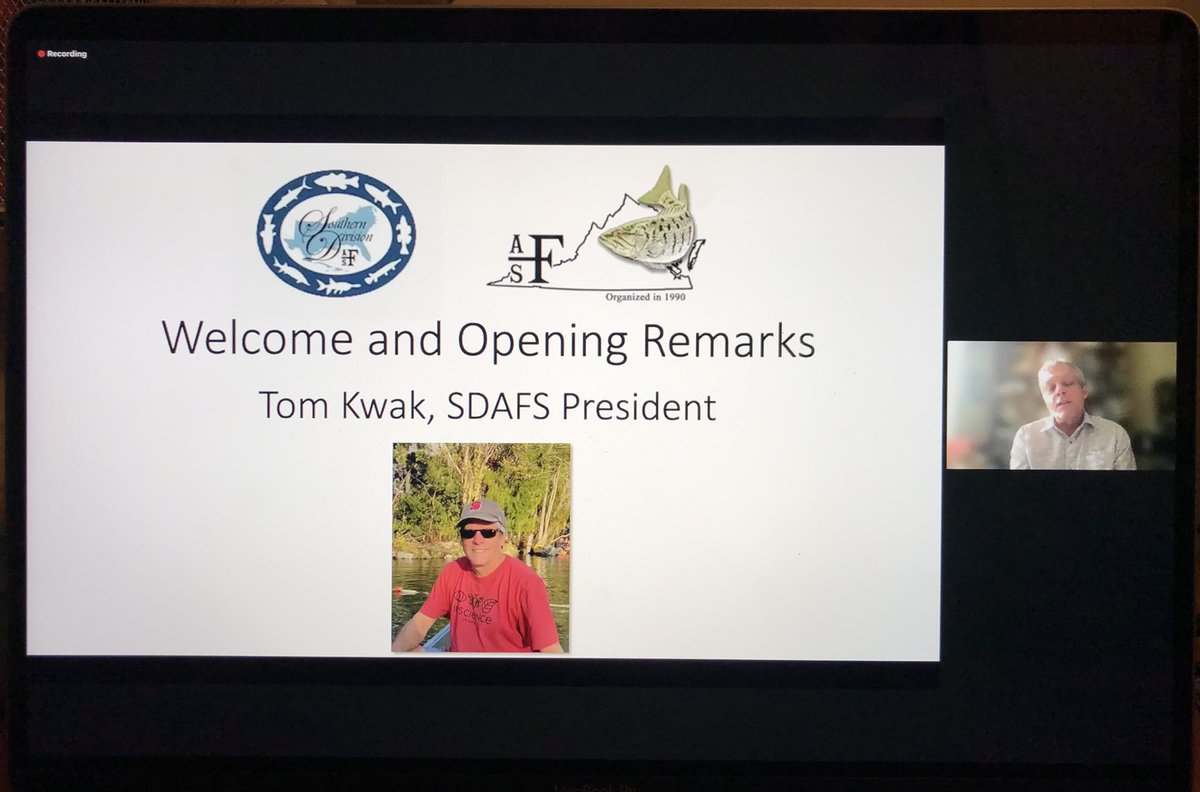 eco_aman's tweet photo. And the first virtual #SDAFS meeting (2021) is live! @AmFisheriesSoc https://t.co/nvxK5o0Oy4