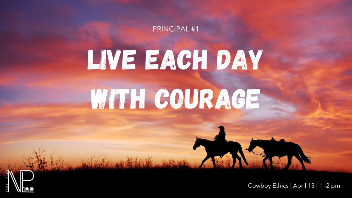 NPLchirp's tweet photo. Don't let fear stand in the way of greatness!
Kids and Tweens are invited to learn more about the #codeofthewest during the Cowboy Ethics class Tuesday, April 13 at 1 pm. https://t.co/NoHspgurwM