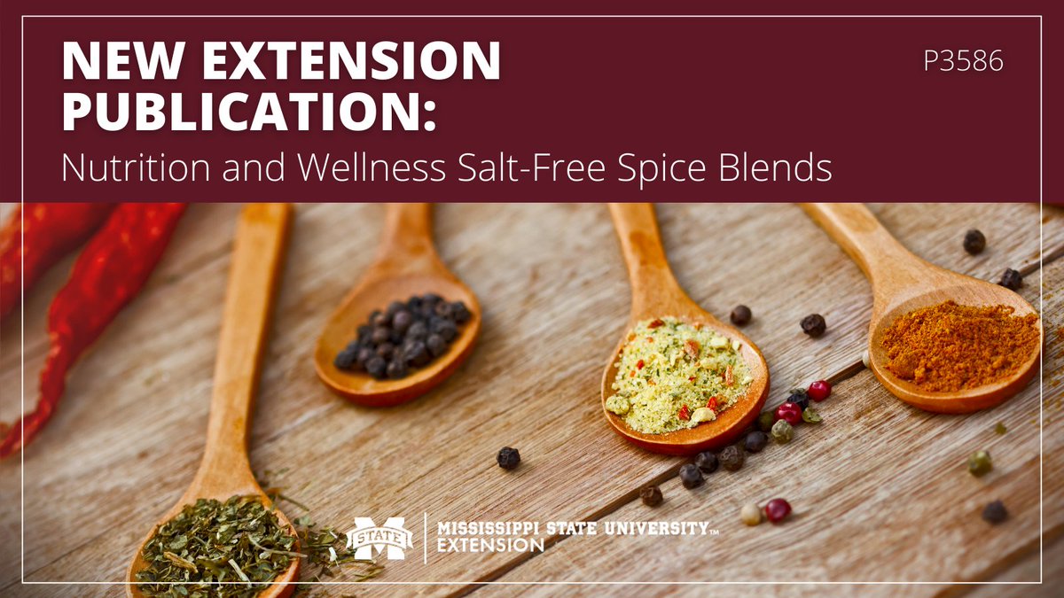 Spices are a great way to add healthy flavor to your food! 

In this publication, we share three salt-free spice blends that can be used in four ways. Read here: ow.ly/elFE50Eh3lf #MSUext 🌶️🌿🍴