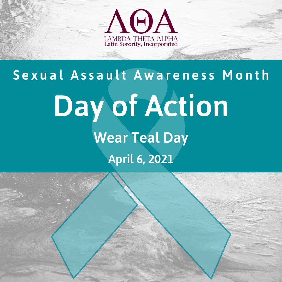 Chances are someone in your life is a survivor of sexual harassment, assault or abuse. Show your support by wearing teal today- the color of sexual violence prevention. By wearing teal, you're signaling that you support survivors &amp; are a safe person to talk to. #LTA1975 #SAAM2021