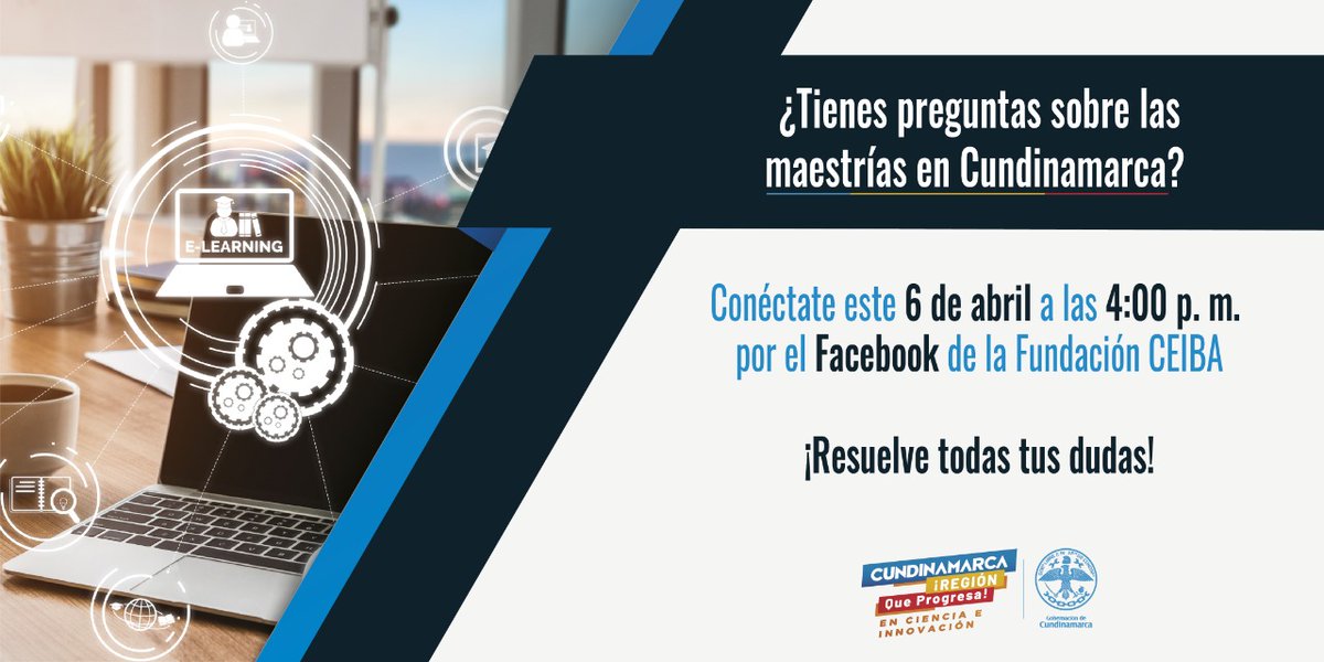 SecCTeICundi's tweet photo. #Atención  Cundinamarqués haz parte de la charla y asesoría de cómo Postularse en #MaestríasCundinamarca.
#Cundinamarca #RegiónQueProgresa https://t.co/q8JDjSH3Kv