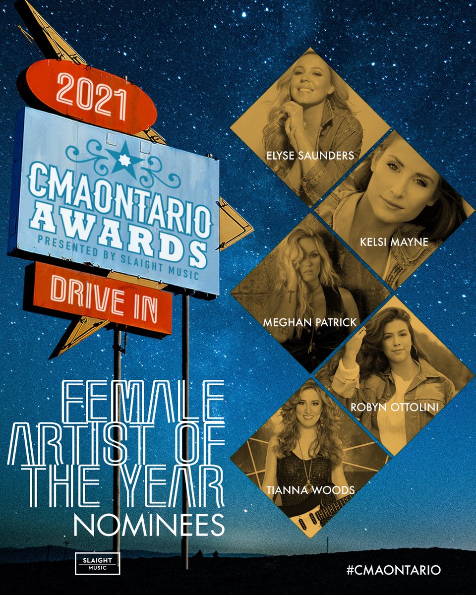 theCMAOntario's tweet photo. β‘ 2021 #CMAOntario AWARDS NOMINEES β‘
Female Artist
β
@Elyse_Saunders
β
@KelsiMayne
β
@MegPatrickMusic
β
@RobynOttolini
β
@tiannawoods1
π https://t.co/tjLjKBCey7 https://t.co/BcRGezguav