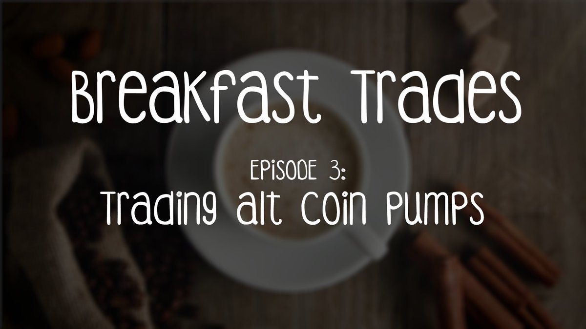 ☕️Good Morning!☕️

Start your morning with a warm cup of #BreakfastTrades!

Today's topic:
~TRADING ALT COIN PUMPS ~

It's best to not chase, but if you must chase there are a couple different strategies you can apply.

Pairs well with a maple bacon donut:
youtu.be/TmjGqTa-khI