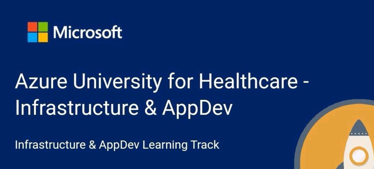 OrwinRob's tweet image. Free Azure training! Microsoft Healthcare Azure University. Punchy, 30 min sessions. Sign up for as many sessions as you wish. Open to everyone.
aka.ms/azureunihealth…

#MSFT #Microsoft #Azure #msftadvocate #AzureUniversity #Cloud #Training #Free #Infrastructure #DevOps