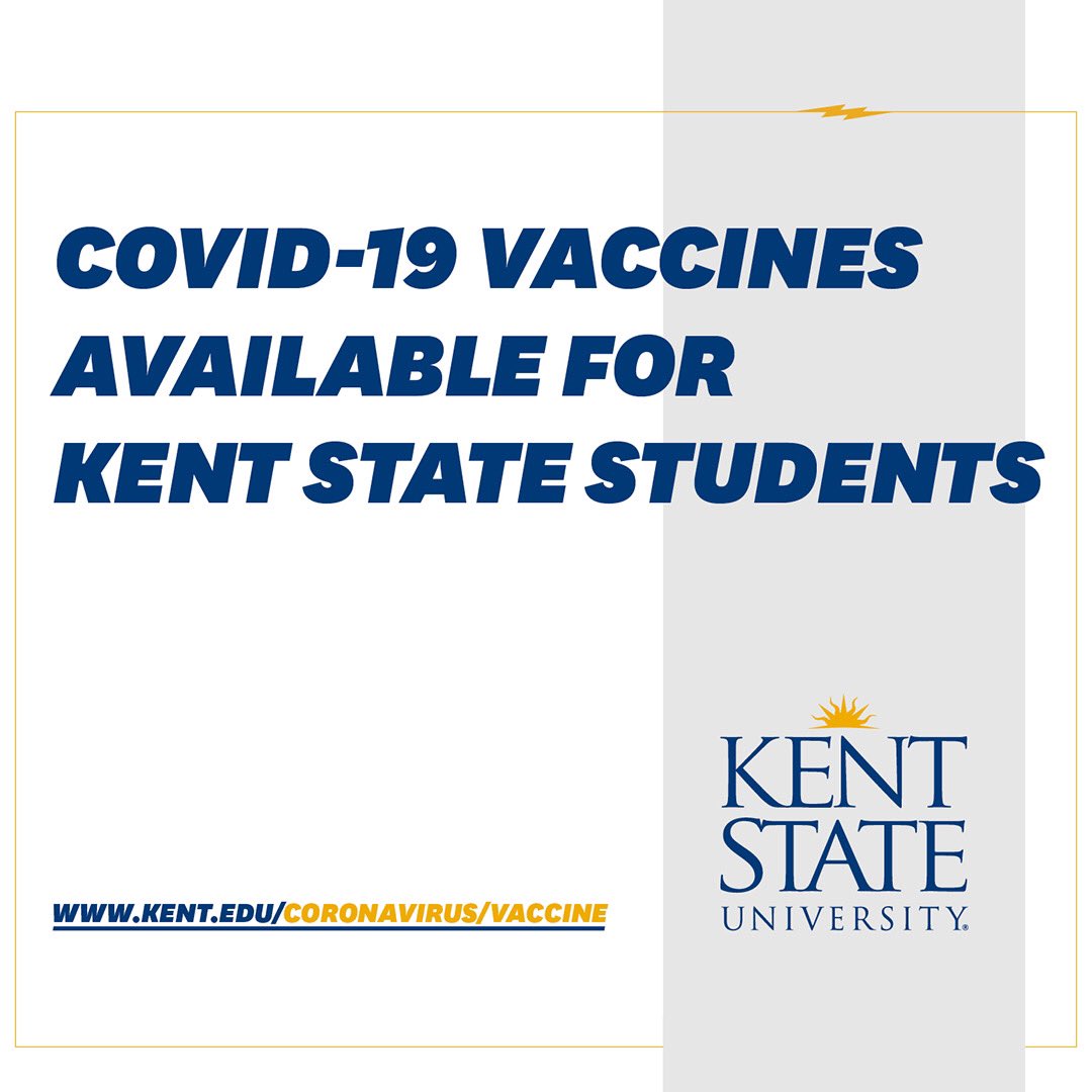 Beginning Thursday, April 8, Kent State will be holding several vaccination clinics for students as part of a program announced by Gov. Mike DeWine. Read more for registration information: kent.edu/coronavirus/ne…