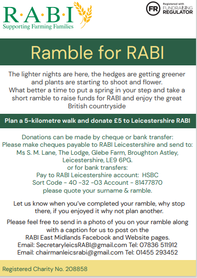 RABIEastMids's tweet photo. Ramble for RABI...Leicestershire @RABIcharity are asking you to walk a 5km route and enjoy being out in the wonderful countryside. Post your photos of your walk. #rambleforRABI #countryside #farminghelp #donate #walking #freshair https://t.co/AOlFO3uUPc