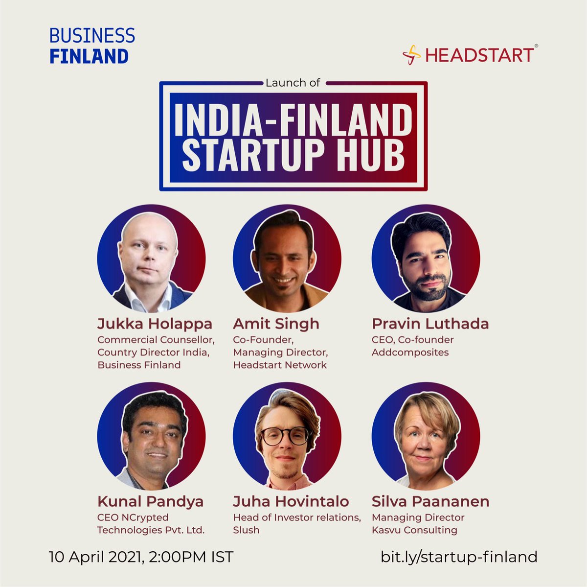 We are here to tell you why &amp; how you can startup in Finland! Presenting an exciting line up of speakers to launch the India-Finland Startup Hub. A unique collaboration between <a href="/BusinessFinland/">Business Finland</a>  and Headstart Network Foundation.

Register Now: bit.ly/startup-finland