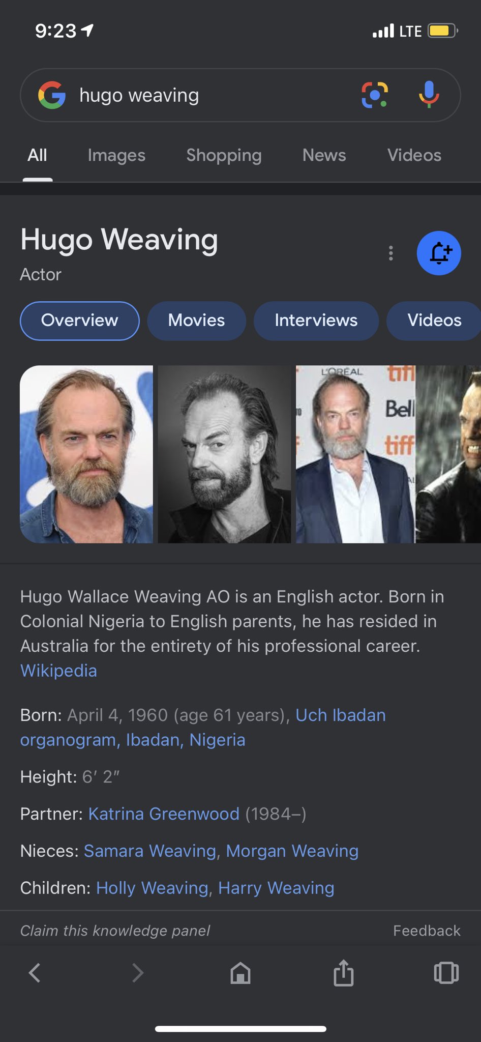 Happy Late birthday to Hugo Weaving: the actor of Red Skull in Captain America The First Avenger 