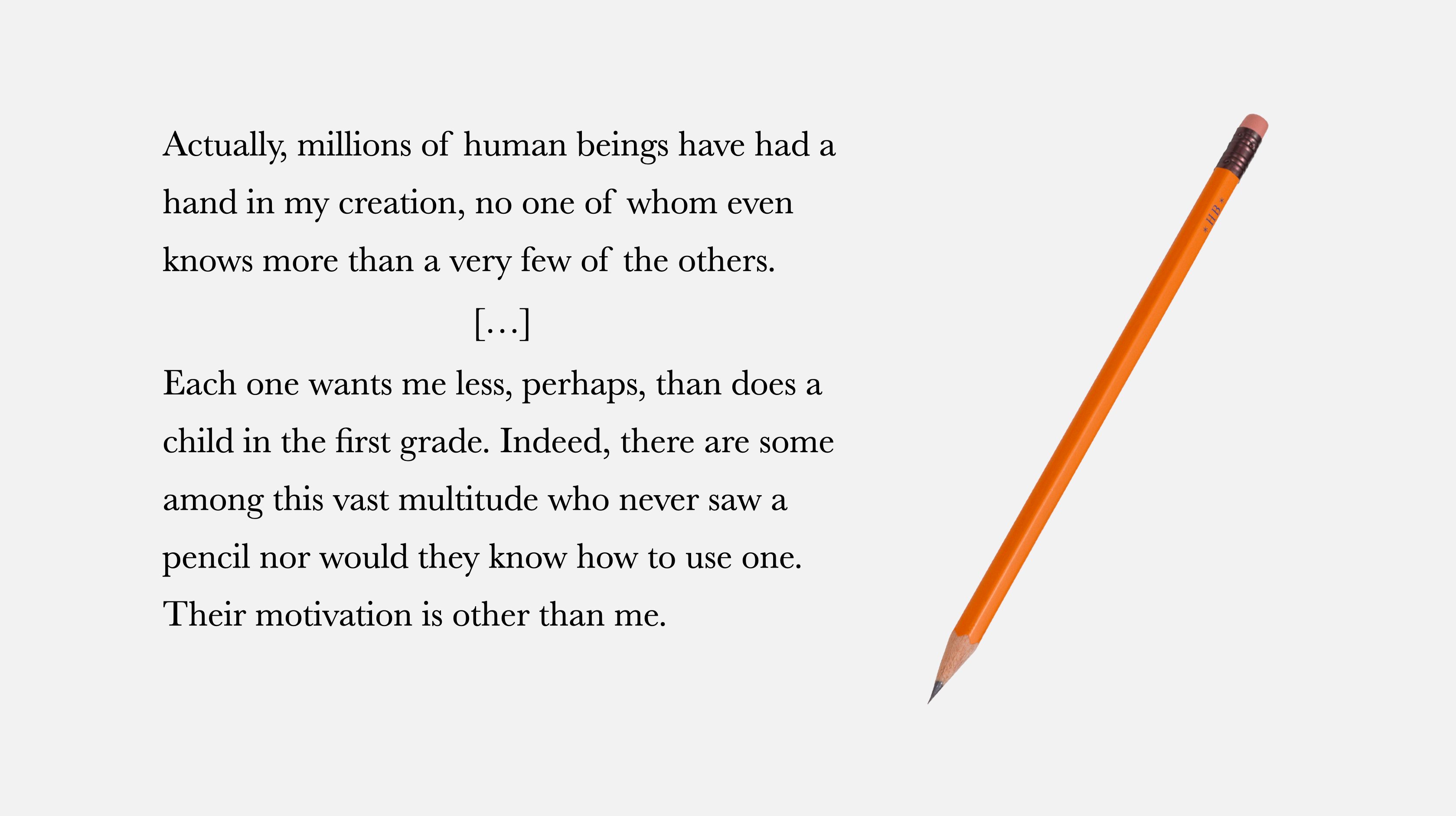 Essay on pencil discount