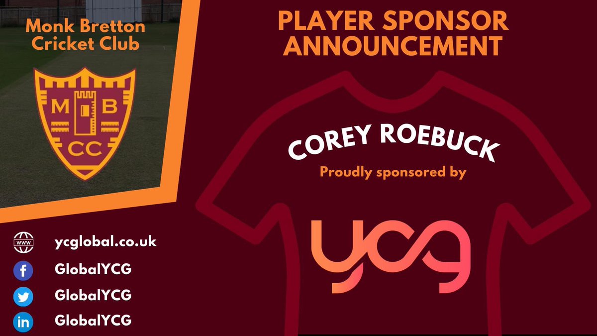 YCGroup (@globalycg) on Twitter photo Glad to be able to sponsor <a href="/C_Roebuck/">Corey Roebuck</a> for the upcoming season!
<a href="/monkbrettoncc/">Monk Bretton CC</a> <a href="/GlobalYCG/">YCGroup</a> Glad to be able to sponsor <a href="/C_Roebuck/">Corey Roebuck</a> for the upcoming season!
<a href="/monkbrettoncc/">Monk Bretton CC</a> <a href="/GlobalYCG/">YCGroup</a>