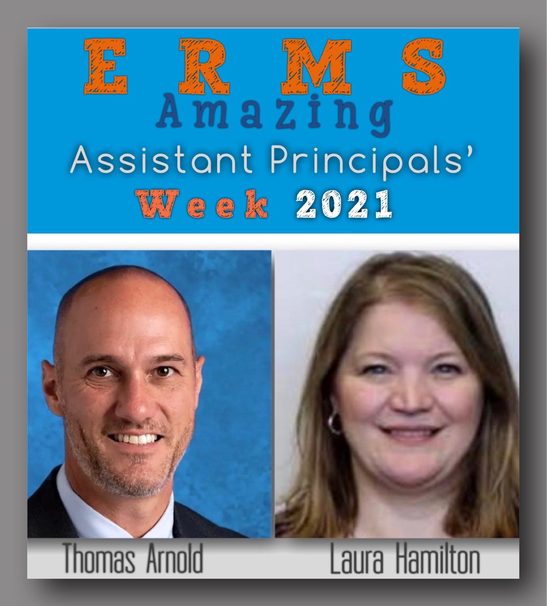 Christy Caldwell-Drake (@caldwell4) on Twitter photo 🧡National AP Week 2021💙
Thank you to our Amazing ERMS Assistant Principals! Go Pioneers! <a href="/EastRidgeMS/">East Ridge Middle School</a> <a href="/HCSMRidge/">HCSMissionaryRidge</a> <a href="/Lhamilton6642/">Laura Hamilton</a> <a href="/JVanceHCS/">Jason Vance</a> 🧡National AP Week 2021💙
Thank you to our Amazing ERMS Assistant Principals! Go Pioneers! <a href="/EastRidgeMS/">East Ridge Middle School</a> <a href="/HCSMRidge/">HCSMissionaryRidge</a> <a href="/Lhamilton6642/">Laura Hamilton</a> <a href="/JVanceHCS/">Jason Vance</a>