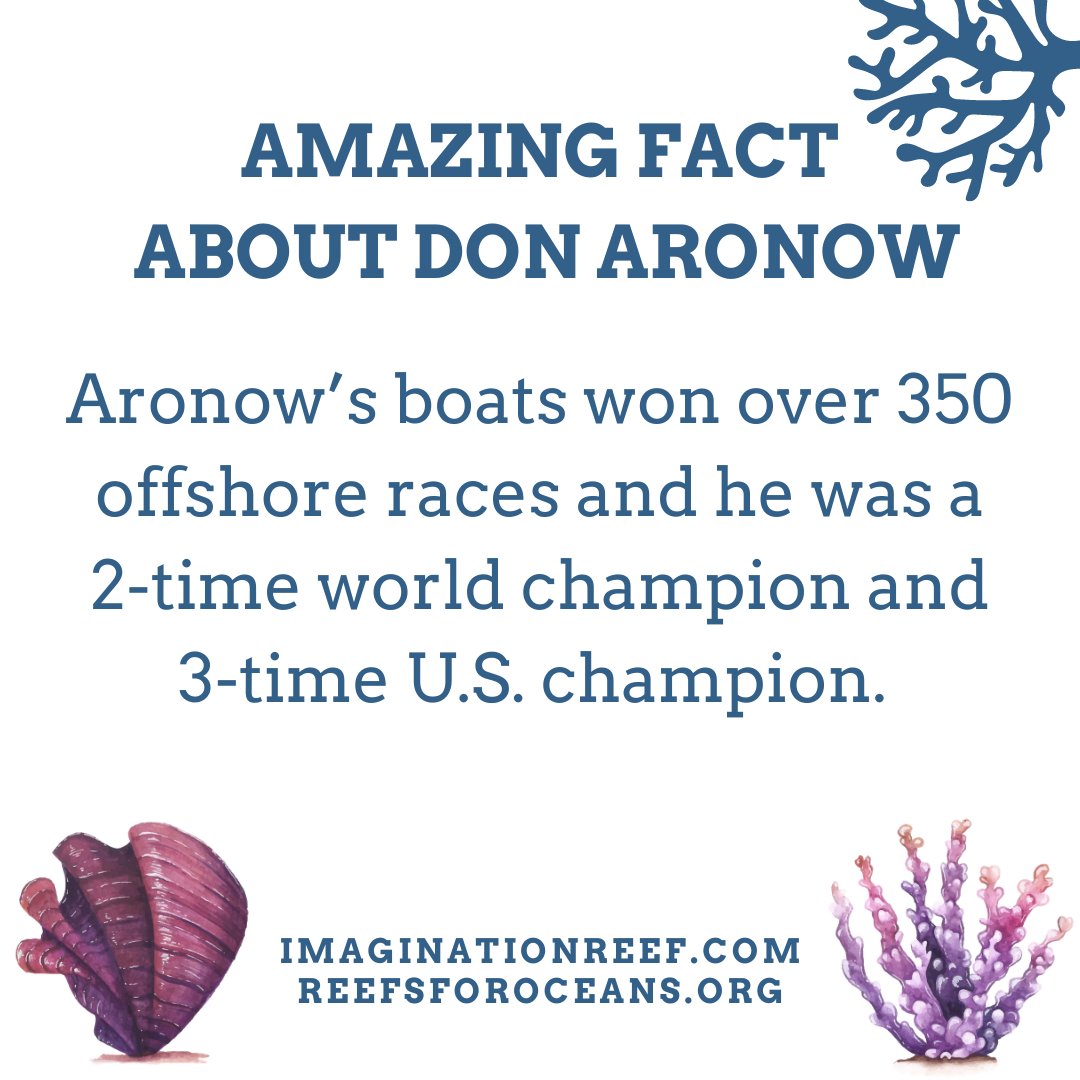 reef_project's tweet photo. Here's another fact about the King of Powerboats!

Aronow's boats won over 350 offshore races and he was a 2-time world champion and 3-time US champion!

#ImaginationReefProject
#Monuments
#DonAronow
#ReefsForOceans
#ReefBuildersInternational https://t.co/5KYEEEKNTR