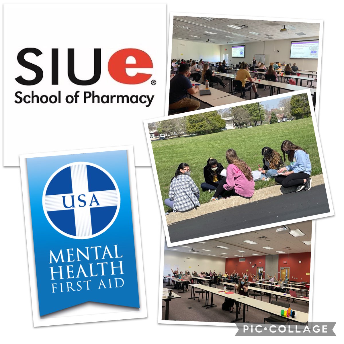 Our P1s are completing their Mental Health First Aid (MHFA) training this month! We are proud to have this as a required part of every SIUE SOP student's learning experience.  #BeTheDifference #MentalHealthMatters #MHFA