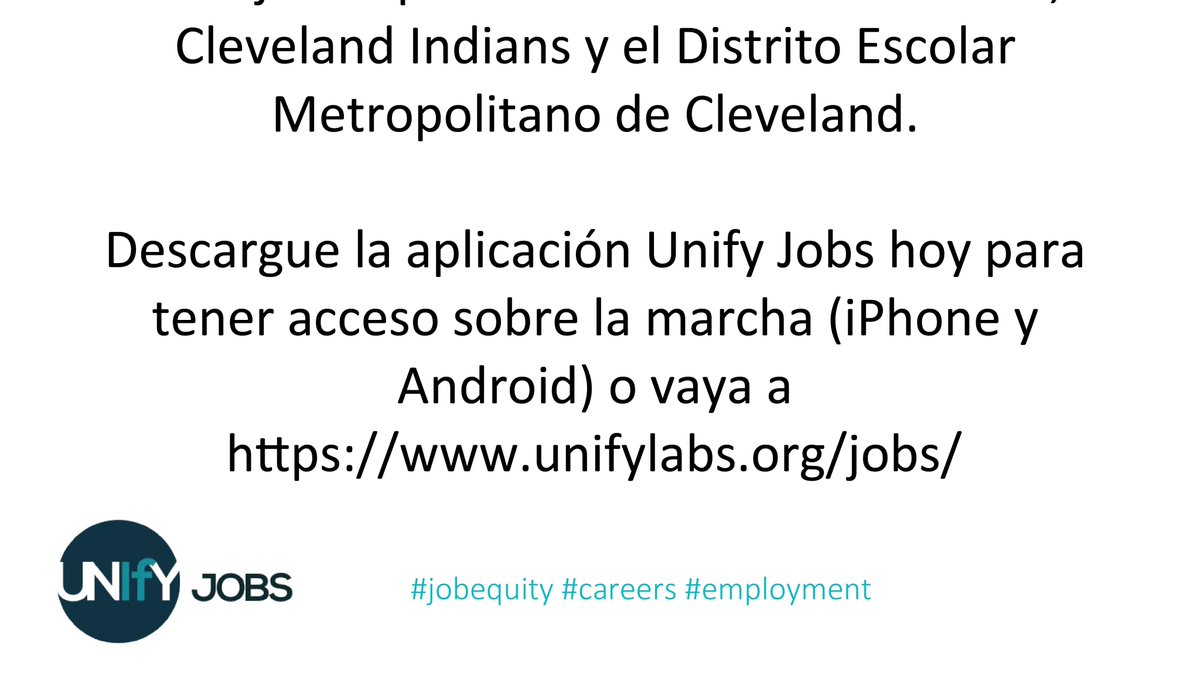 DigitalC (@digitalc_org) on Twitter photo The <a href="/ClevelandClinic/">Cleveland Clinic</a>, @Indians, and <a href="/CLEMetroSchools/">Cleveland Metropolitan School District</a> are #nowhiring! 💼
Want to learn more? Download the Unify Jobs app today to have on-the-go access (iPhone and Android)
or go to unifylabs.org/jobs/.
#jobequity #careers #employment The <a href="/ClevelandClinic/">Cleveland Clinic</a>, @Indians, and <a href="/CLEMetroSchools/">Cleveland Metropolitan School District</a> are #nowhiring! 💼
Want to learn more? Download the Unify Jobs app today to have on-the-go access (iPhone and Android)
or go to unifylabs.org/jobs/.
#jobequity #careers #employment