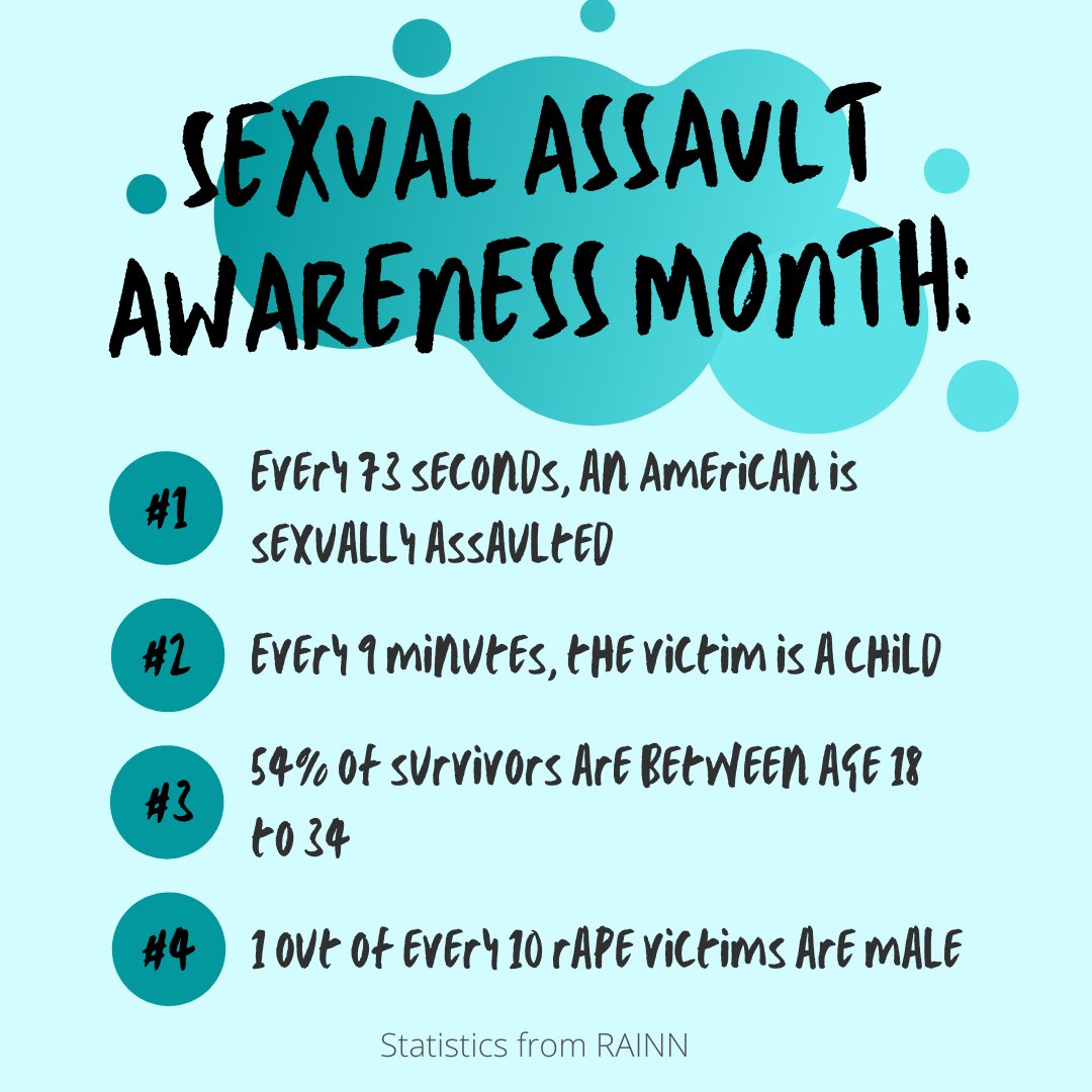 DasiOrg's tweet image. April is Sexual Assault Awareness Month, and in honor of this nationally recognized month, we will be sharing facts and resources all month for survivors and loved ones. #SAAM