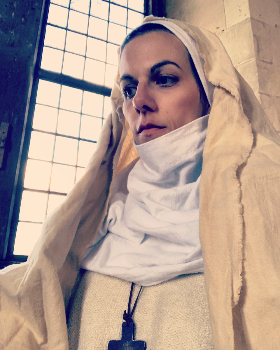 AmelieLeroyActs's tweet photo. No earthly pleasure during a pandemic anyway, might as well go whole hog 😝first day of shooting on #witchesofgod done 😆xx

#nun #witch #feature #filming #onset #church #drama #horror #actress #actorslife #isolation #mood https://t.co/LVkGww15uo