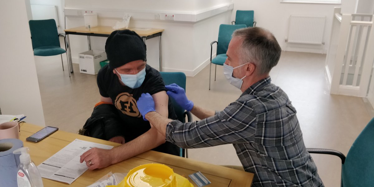 Our residents have been offered the #COVID19  #vaccine for the first time! Every one of these vaccines that our residents receive is a positive step forward as we edge closer back towards our usual programme.
Thanks to <a href="/NTP_ELFT/">Newham Transitional Practice</a> for carrying these out. caritasanchorhouse.org.uk/news/residents…