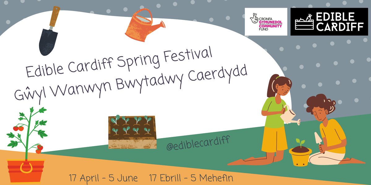 🌱 It's #CommunityGardenWeek! Why not celebrate by registering for our Spring Festival of Growing? It's FREE & we are offering a host of resources and guidance to help you get involved! Please visit our website for more information and to register today ⬇️
ediblecardiff.org/events