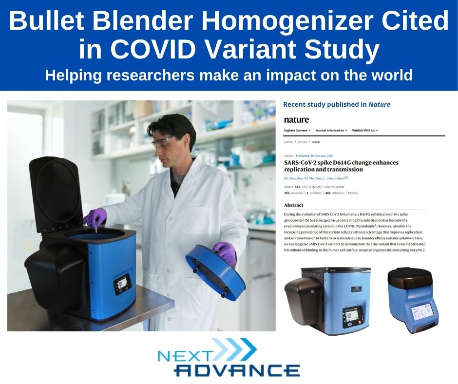 Next Advance, Inc. on Twitter: you heard the news? The Bullet Blender® homogenizer was recently featured in an important new study that provides an explanation for the global predominance of the