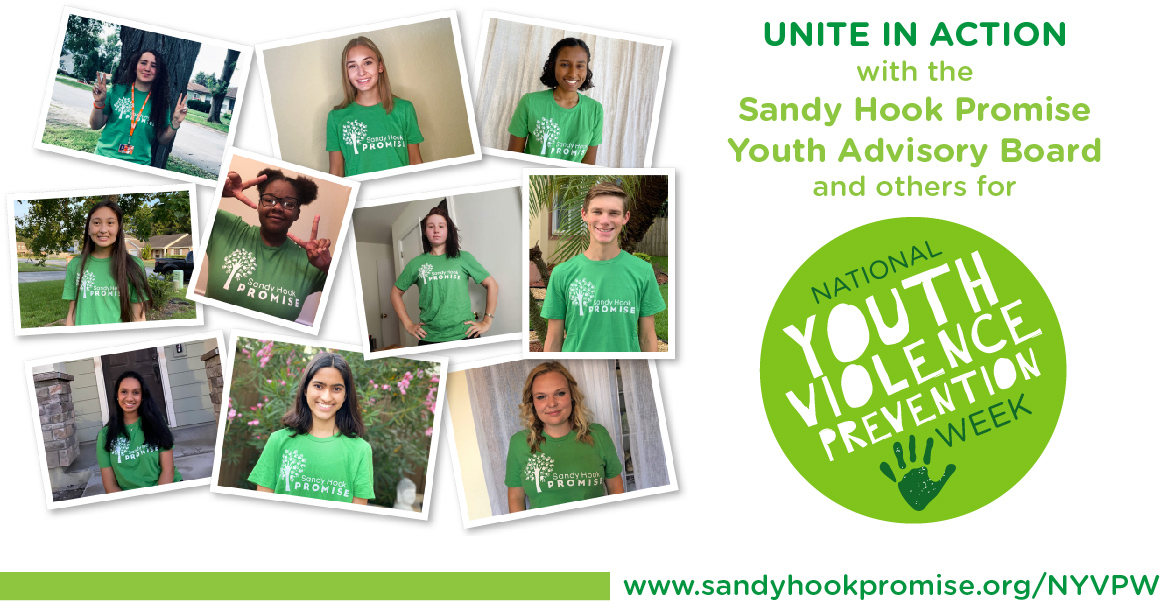 sandyhook's tweet photo. #UniteInAction with teens to take a stand against violence. National Youth Violence Prevention Week is April 12-16: https://t.co/3HRzO4pGtr. And be on the look out for a #NYVPW #Takeover by our #SHPYAB: @HTulemat @LenaKalandjian @jyothirajagopaI @ambermccormac12 @teresaskripek1! https://t.co/yg9Fayh6S1